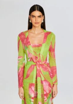 Cruz Knit Duster 11 Cruz Knit Duster -Retrofete Sales Store Ecommerce Crop 24 01 10 CRUZDUSTER LIMEANTHURIUM 0116 ECOMM