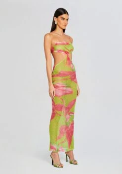 Fontelina Knit Dress -Retrofete Sales Store Ecommerce Crop 24 01 10 CRUZDUSTER LIMEANTHURIUM 0142 ECOMM