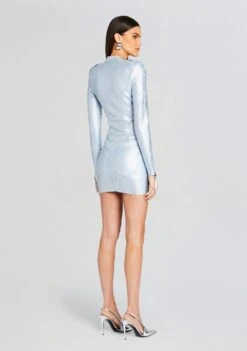 Fenna Coated Knit Dress -Retrofete Sales Store Ecommerce Crop 24 01 10 FENNADRESS COATEDBLUESILVER 0767 ECOMM
