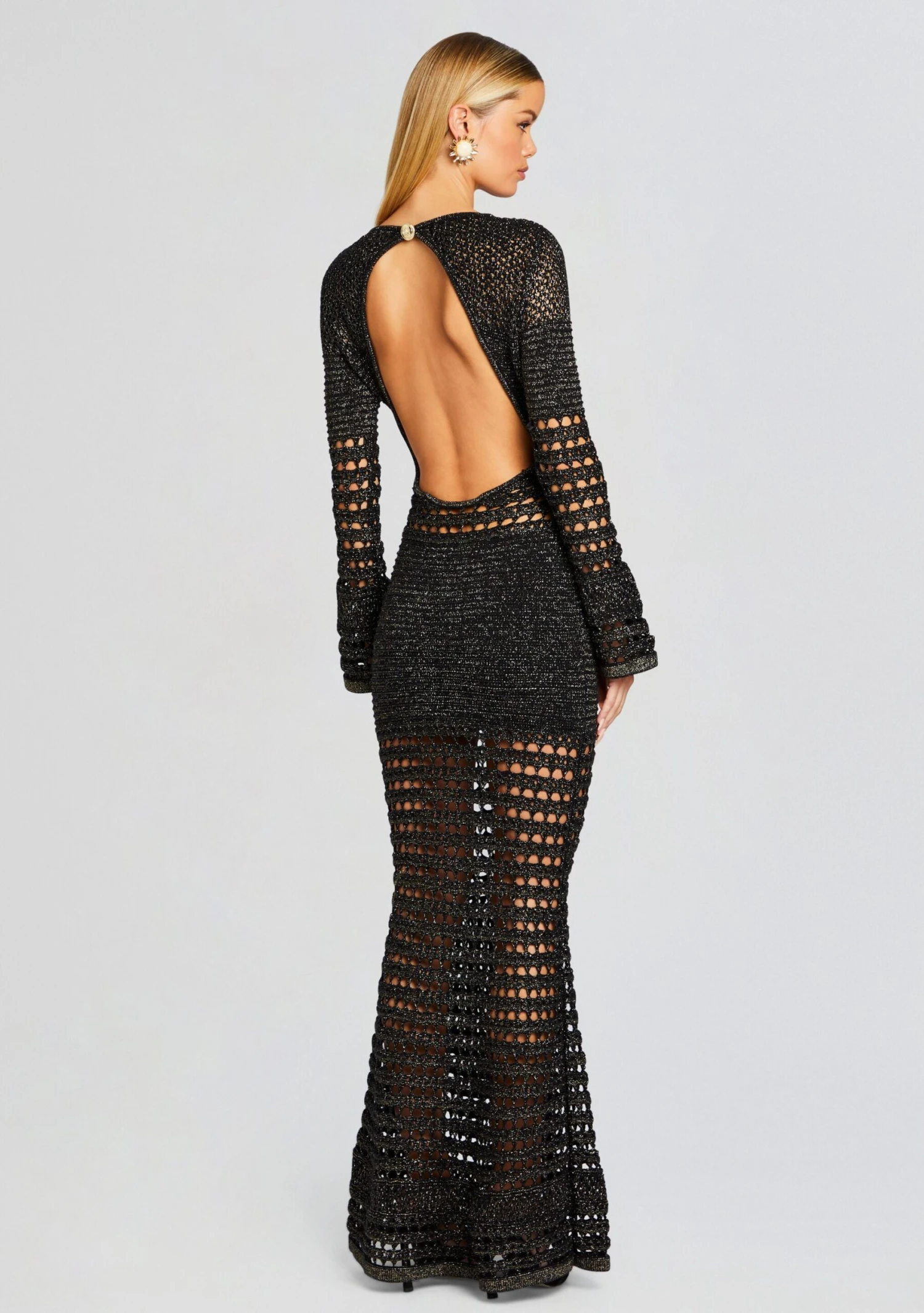 Elvana Knit Crochet Dress 6 Elvana Knit Crochet Dress - Image 4