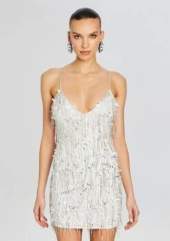 Haven Embellished Dress -Retrofete Sales Store Ecommerce Crop 24 02 15 HAVENDRESS WHITESILVER 2344 ECOMM