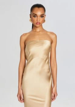 Keaton Silk Dress 11 Keaton Silk Dress -Retrofete Sales Store Ecommerce Crop 24 02 15 KEATONDRESS NUDE 2397 ECOMM