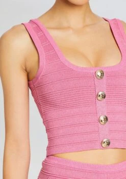 Retrofete Sales Store -Retrofete Sales Store Ecommerce Crop 24 02 15 NELLATOP SANDRASHORT METALLICCANDYPINK 2445 ECOMM