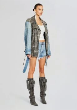 Rebel Embellished Leather Jacket 9 Rebel Embellished Leather Jacket -Retrofete Sales Store Ecommerce Crop 24 02 15 REBELJACKET ANGELSHORT TANGIERSILVER 032 ECOMM