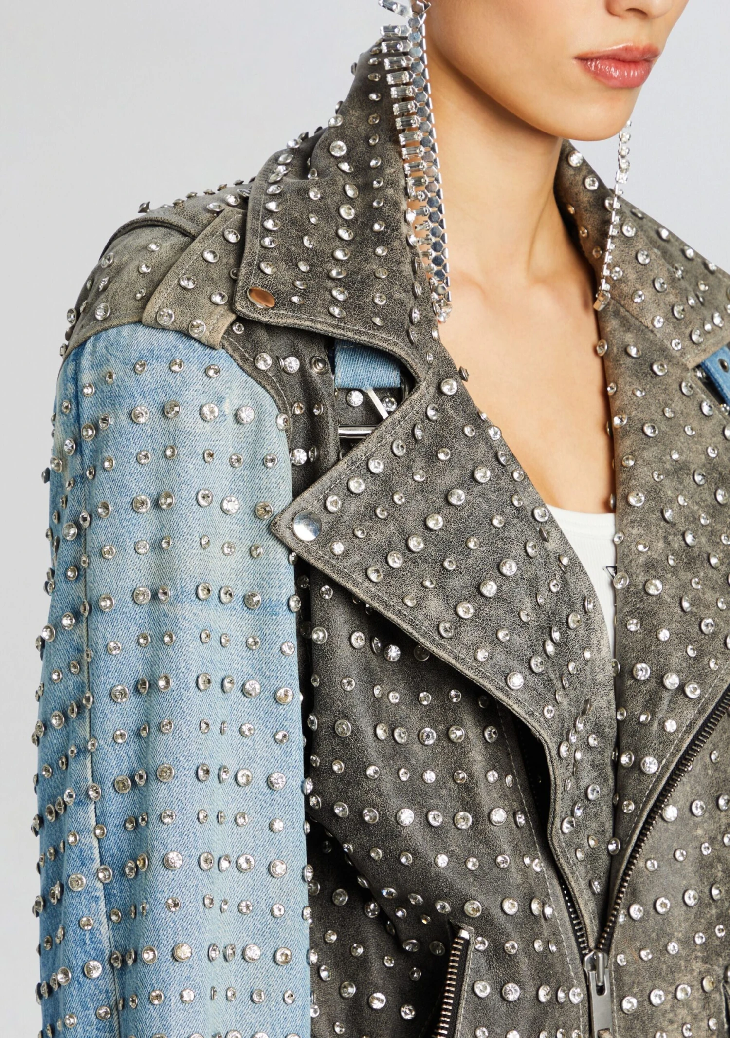 Rebel Embellished Leather Jacket 4 Rebel Embellished Leather Jacket - Image 2