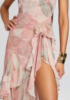 Samara Silk Dress -Retrofete Sales Store Ecommerce Crop 24 02 15 SAMARADRESS DUSTYPINKBOTANICAL 2140 ECOMM