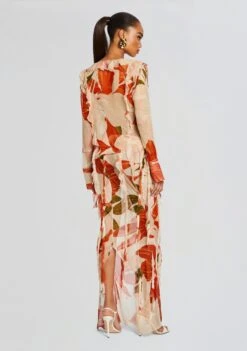 Shae Silk Top -Retrofete Sales Store Ecommerce Crop 24 02 15 SHAETOP SYBILSKIRT NEUTRALBOTANICAL 2197 ECOMM