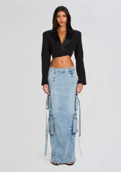 Cerise Cargo Denim Skirt -Retrofete Sales Store Ecommerce Crop 24 02 16 CERISESKIRT VINTAGECELESTE 1991 ECOMM