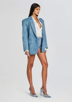 Desert Denim Blazer 9 Desert Denim Blazer -Retrofete Sales Store Ecommerce Crop 24 02 16 DESERTBLAZER BRIANNASHORT VINTAGEOASIS MADDOXSHIRTWHITE 1060 ECOMM