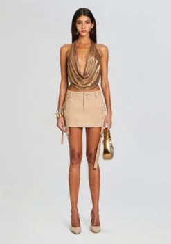 Verna Leather Skirt 11 Verna Leather Skirt -Retrofete Sales Store Ecommerce Crop 24 02 16 RONIATOP BRONZEGOLD VERNASKIRT SAND 1539 ECOMM 57077081 40b7 48a7 b87d dc01fad00cd0