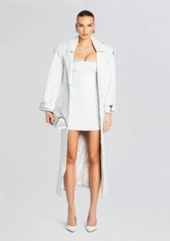 Noya Leather Jacket 11 Noya Leather Jacket -Retrofete Sales Store Ecommerce Crop 24 02 29 NOYAJACKET AMBERLYDRESS OPTICWHITE 1680 ECOMM