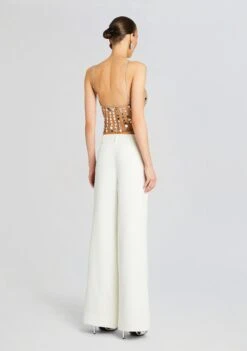 Sabel Embellished Top -Retrofete Sales Store Ecommerce Crop 24 02 29 SABELTOP TANNINSILVER 1234 ECOMM