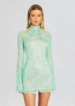 Gilana Lace Dress 11 Gilana Lace Dress -Retrofete Sales Store Ecommerce Crop 24 03 12 GILANADRESS PISTACHIO 0766 ECOMM