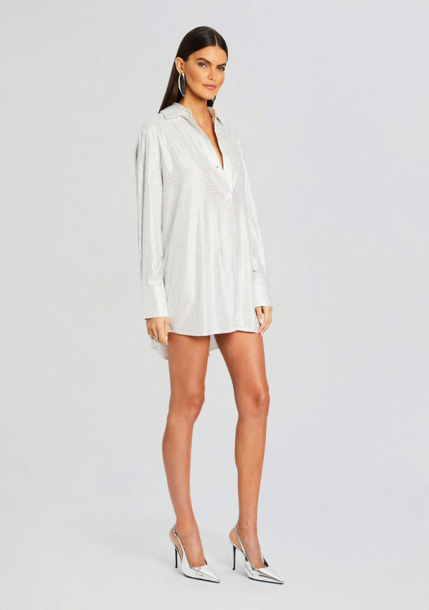 Maddox Embellished Shirt Dress 5 Maddox Embellished Shirt Dress - Image 3