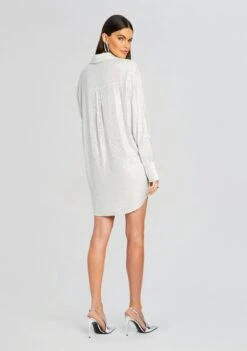 Maddox Embellished Shirt Dress 10 Maddox Embellished Shirt Dress -Retrofete Sales Store Ecommerce Crop 24 03 12 MADDOXSHIRT WHITE RUTHMINISHOULDERBAG SILVER 0428 ECOMM