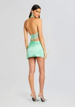 Reeve Silk Skirt -Retrofete Sales Store Ecommerce Crop 24 03 12 VIOLETTOP REEVESKIRT PISTACHIO 0639 ECOMM