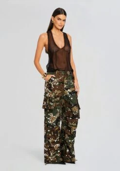 Alexia Embellished Pant -Retrofete Sales Store Ecommerce Crop 24 03 13 ALEXIAPANT CAMO 1235 ECOMM