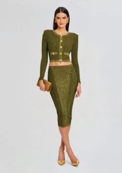 Sephira Rib Knit Jacket 11 Sephira Rib Knit Jacket -Retrofete Sales Store Ecommerce Crop 24 03 13 POSIESKIRT SEPHIRAJACKET METALLICMILITARYGREEN 0985 ECOMM 7ad9f4f8 50c5 4c22 98ec 3c8060d991a7