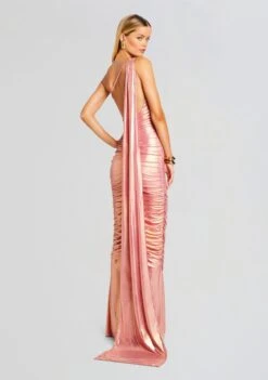 Shannon Dress -Retrofete Sales Store Ecommerce Crop 24 03 13 SHANNONDRESS GOLDENPEACH 0056 ECOMM