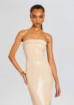 Alexandra Sequin Dress -Retrofete Sales Store Ecommerce Crop 24 03 26 ALEXANDRADRESS NUDE 0984 ECOMM
