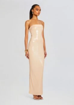 Alexandra Sequin Dress -Retrofete Sales Store Ecommerce Crop 24 03 26 ALEXANDRADRESS NUDE 0992 ECOMM