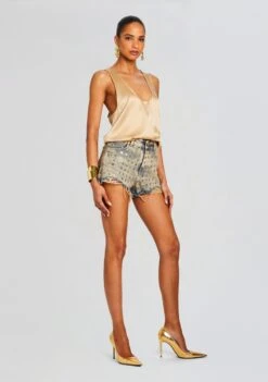 Calyx Embellished Denim Short -Retrofete Sales Store Ecommerce Crop 24 03 26 CALYXSHORT AMALFI 1054 ECOMM