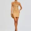 Bindi Embellished Knit Dress -Retrofete Sales Store Ecommerce Crop 24 03 27 BINDIDRESS GOLDMETALLICNUDE 1021 ECOMM