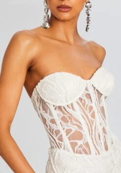 Lael Embellished Lace Dress -Retrofete Sales Store Ecommerce Crop 24 03 27 LAELDRESS WHITE 0335 ECOMM