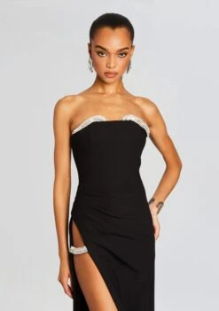 Nadia Embellished Dress -Retrofete Sales Store Ecommerce Crop 24 04 16 NADIADRESS BLACKSILVER 1630 ECOMM