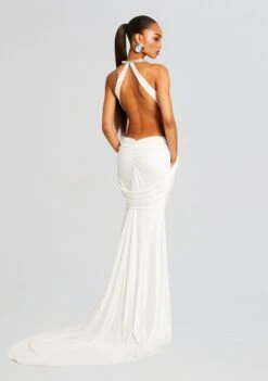 Gaia Embellished Dress -Retrofete Sales Store Ecommerce Crop 24 04 17 GAIADRESS WHITEGOLD 2149 ECOMM