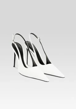 Cindy Slingback Heel -Retrofete Sales Store Ecommerce Crop CindySlingBackHeel White 2 ECOMM