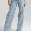 Bronte Wide Leg Crystal Embellished Jean -Retrofete Sales Store Ecommerce Crop Retrofete Ecomm set2 Look13 1864 2