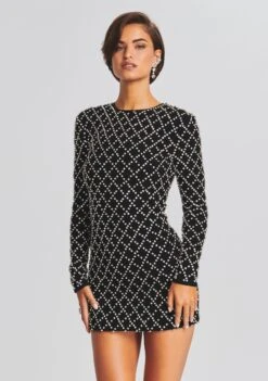 Harlowe Embellished Chiffon Dress -Retrofete Sales Store Ecommerce Crop Retrofete eComm 220921 SHOT 41 1546