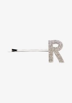 Rhinestone Alphabet Hair Clip 33 Rhinestone Alphabet Hair Clip -Retrofete Sales Store Hair Clip R